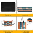 thumbnail image 4 of Blue Geometric Waterproof Picnic Blanket with Foldable Zipper, Suitable for Outdoor Use, Suitable for Travel, Camping, Beaches, Parks, Grasslands, Picnic Blanket Accessories, 4 of 8