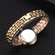 thumbnail image 5 of Reloj de pulsera de cuarzo con esfera redonda y correa de aleación elegante para mujer (dorado), 5 of 5