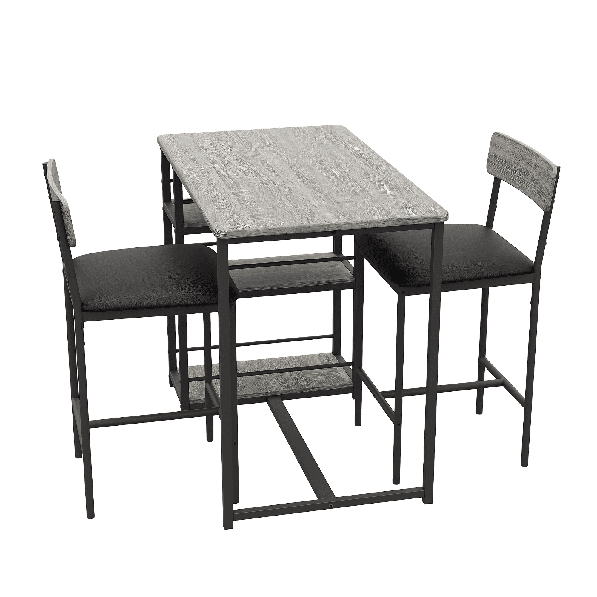 Kitchen Table Set,Dining Table and Chairs for 2,3 Piece Dining Room Table Set with 2 Upholstered Chairs,Bar Dining Table Set for Small Spaces,Apartment,Breakfast,Pub