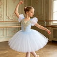 thumbnail image 2 of FYDUU Ballet Leotards for Girls Full Skirted Dance Tutu Dress Party Wear Ballet Dance Performance Outfit Cute Princess Tulle Dresses 13-15 Years, 2 of 5