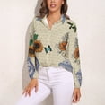 thumbnail image 3 of Spring Floral Celadon Long Sleeve Blouse Woman Streetwear Casual Shirts Summer Oversize Woman Streetwear Clothing Birthday Present, 3 of 7