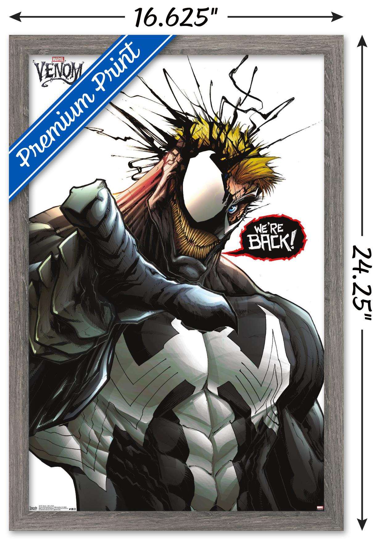 Marvel Comics - Venom - We're Back Wall Poster, 14.725" x 22.375", Framed