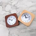 thumbnail image 4 of Madera clara, Despertador matutino con pilas, Despertador de madera, Despertador analógico de viaje silencioso, iluminado, sin tictac, con función de repetición, Reloj de manecillas, Alarma de sonido, 4 of 5