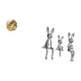 thumbnail image 5 of CoudarTitie Knot Bunny Yarn Ball Statue Ornament Aesthetic Sculpture Ceramic Figurine Family Desk Display Table Centerpiece Animal Decor Countertop Entrance Living Room Dresser Cabinet Bookshelf, 5 of 8