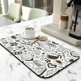 thumbnail image 2 of Efficient Coffee Bar Mat (19.5x12in) - Ultimate Absorption, Stain-Hiding, Anti-Slip, Ideal for Countertop Protection Coffee Drying Mat Also Perfect as a Kitchen Dish Drying Mat, 2 of 7