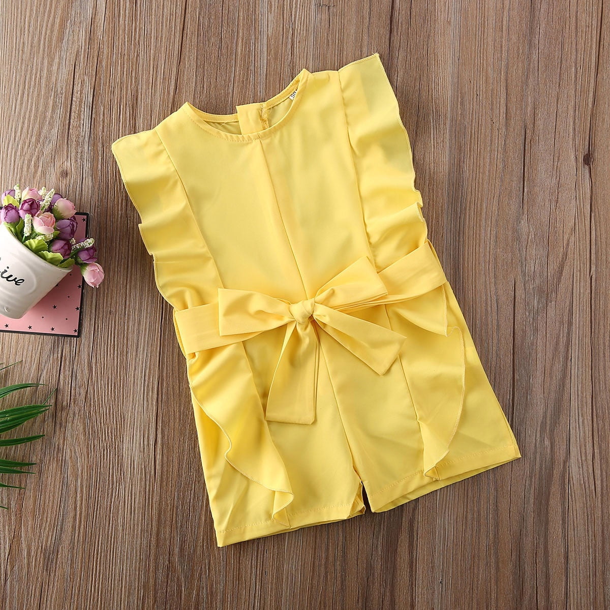 yellow chiffon jumpsuit
