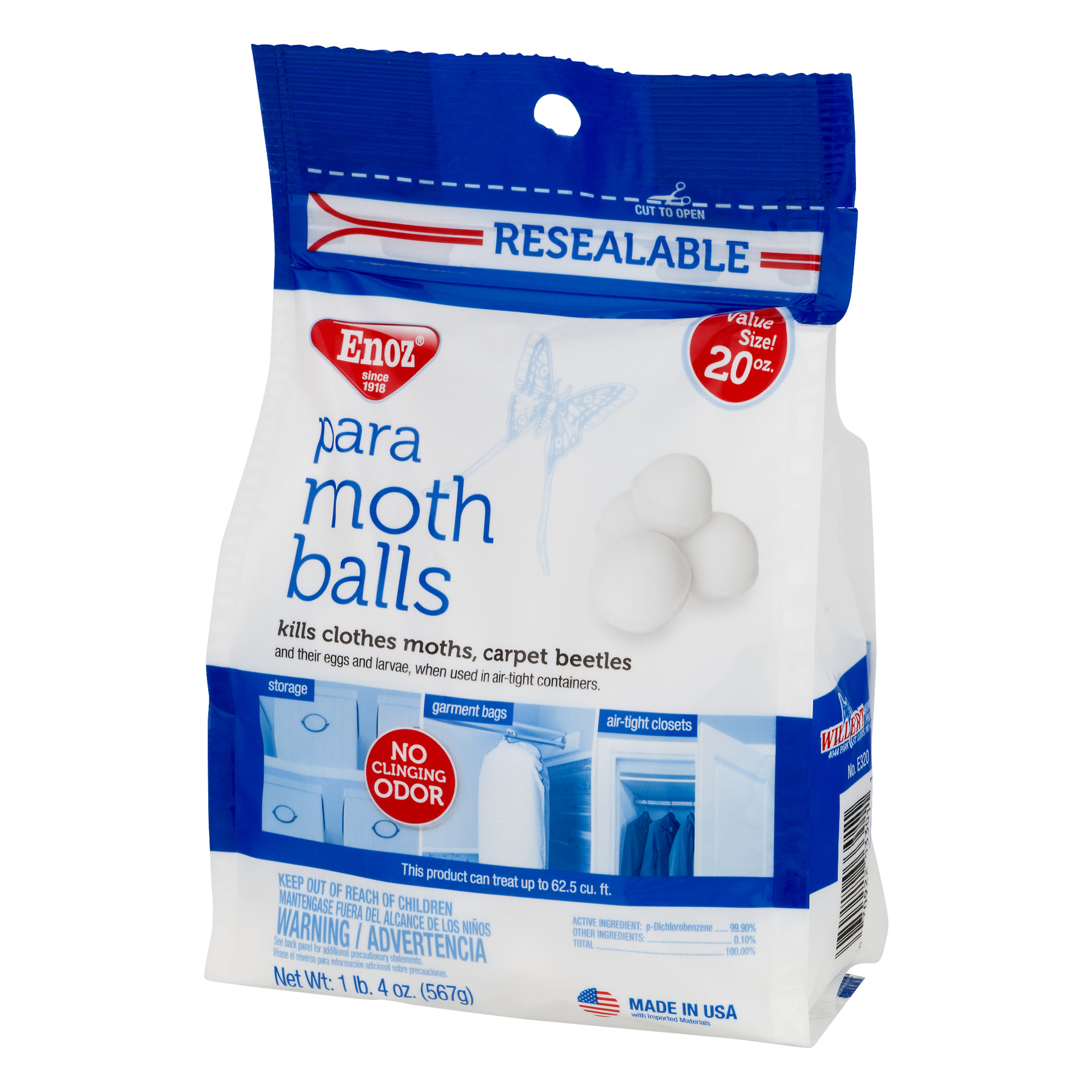 Enoz Para Moth Balls Moth Killer for Clothes Moths & Carpet Beetles ...