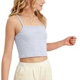 thumbnail image 4 of ITSAME 3-Pack Girls Crop Camisoles Cotton Square Neck Lightweight Tank Tops Kids Breathable Undershirts Gray Size 7-8, 4 of 9