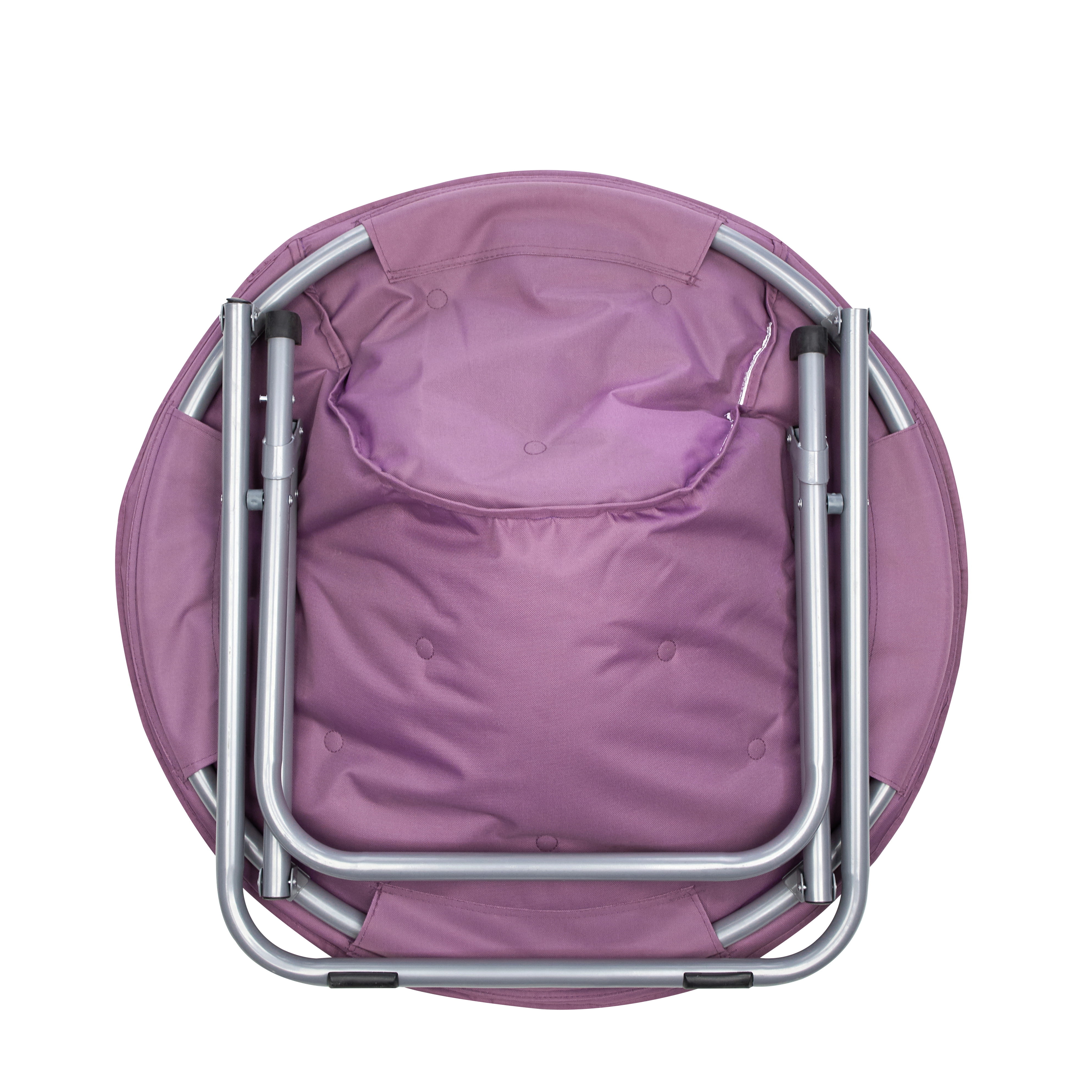 Mainstays Large Super Soft Microsuede 30 in Saucer Chair, Purple