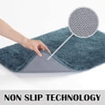 thumbnail image 6 of Bathroom Contour Rug Non Slip Bath Mat Water Absorbent Soft Microfiber Shaggy Bathroom Mat Machine Washable Bath Rug for Bathroom Thick Plush U Shape Toilet Rug (20 x 24, Slate), 6 of 6