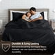 thumbnail image 5 of Bare Home Sábanas Planas Ultra Suaves - Colección Premium 1800 - Doble Cepillado - King, Color Negro, 5 of 6