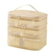 thumbnail image 2 of Bolsa de malla para artículos de tocador, bolsa de almacenamiento de cosméticos multicapa para viajes de negocios, gran capacidad, portátil, para artículos diversos., 2 of 6