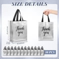 thumbnail image 2 of 50 Pcs Silver Glossy Thank You Gift Bag with Handles 8 x 4 x 10 Inch Non Woven Reusable Gift Bags for Graduation Fathers Day Wedding Birthday Party Engagement Anniversary Holidays, 2 of 6