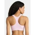 thumbnail image 2 of No Boundaries Cotton Stretch Ribbed Racerback Bralette, Women's XS-3XL, 2 of 3