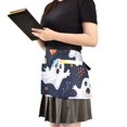 thumbnail image 2 of Ghosts Halloween Waist Apron Adjustable Server Half Apron Kitchen Cooking with 3 Pockets for Men Women, 2 of 7
