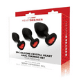 thumbnail image 2 of Whipsmart Heartbreaker Crystal Silicone Anal Stretching Kit, Black, 2 of 4