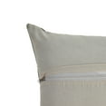 thumbnail image 5 of LR Home Wayne Gray/Tan Striped Wool and Faux Fur Blend Pillow Cover, 5 of 9