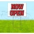 thumbnail image 1 of Now Open (18" x 24") Yard Sign, Includes Metal Step Stake, 1 of 6
