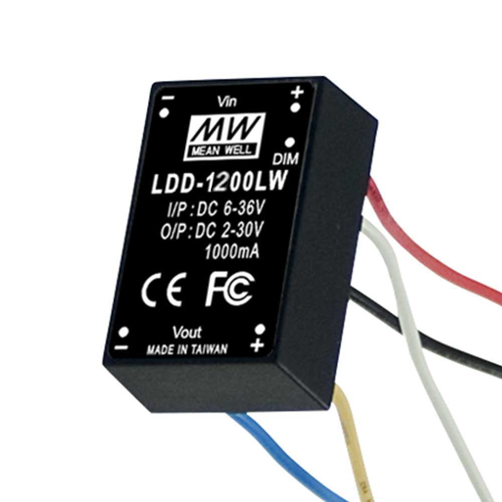 LDB-600LW Mean Well LDB Buck-Boost 600mA CC DC Wired LED Driver LDB-600LW Mean Well LDB Buck-Boost 600mA CC DC Wired LED Driver