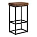 thumbnail image 2 of Kosas Home Tabouret de Bar Portier en Pin et Fer Récupéré, Acajou Rustique/fer Bronze Vieilli, 2 of 10