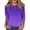 Dark Purple, variant on Women's Casual Fit Loose Floral Print Round Neck Titted Three Quarter Sleeve T Shirt for Women Everyday Wear Green XXL
