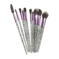 thumbnail image 1 of liraijei Beautiful crystal glitter handled 12 piece Makeup brush set W6V0, 1 of 1