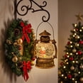 thumbnail image 5 of Christmas Musical Snow Globe Lantern, Water Filled Night Light, Oil Lamp Style Body with Swirling Glitter Warm Light and Eight Melodies, Tabletop Decor for Mantel Shelf or Bedside, 5 of 6