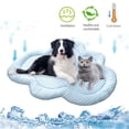 thumbnail image 4 of Xihbxyly Esterilla Refrescante de Fibra, Transpirable, Portátil y Cómoda para Viajes, para Cama de Mascotas, Manta de Sofá, para Uso En Verano, Exterior E Interior, Color Verde Azulado, 55 X 38 X 6 C, 4 of 7