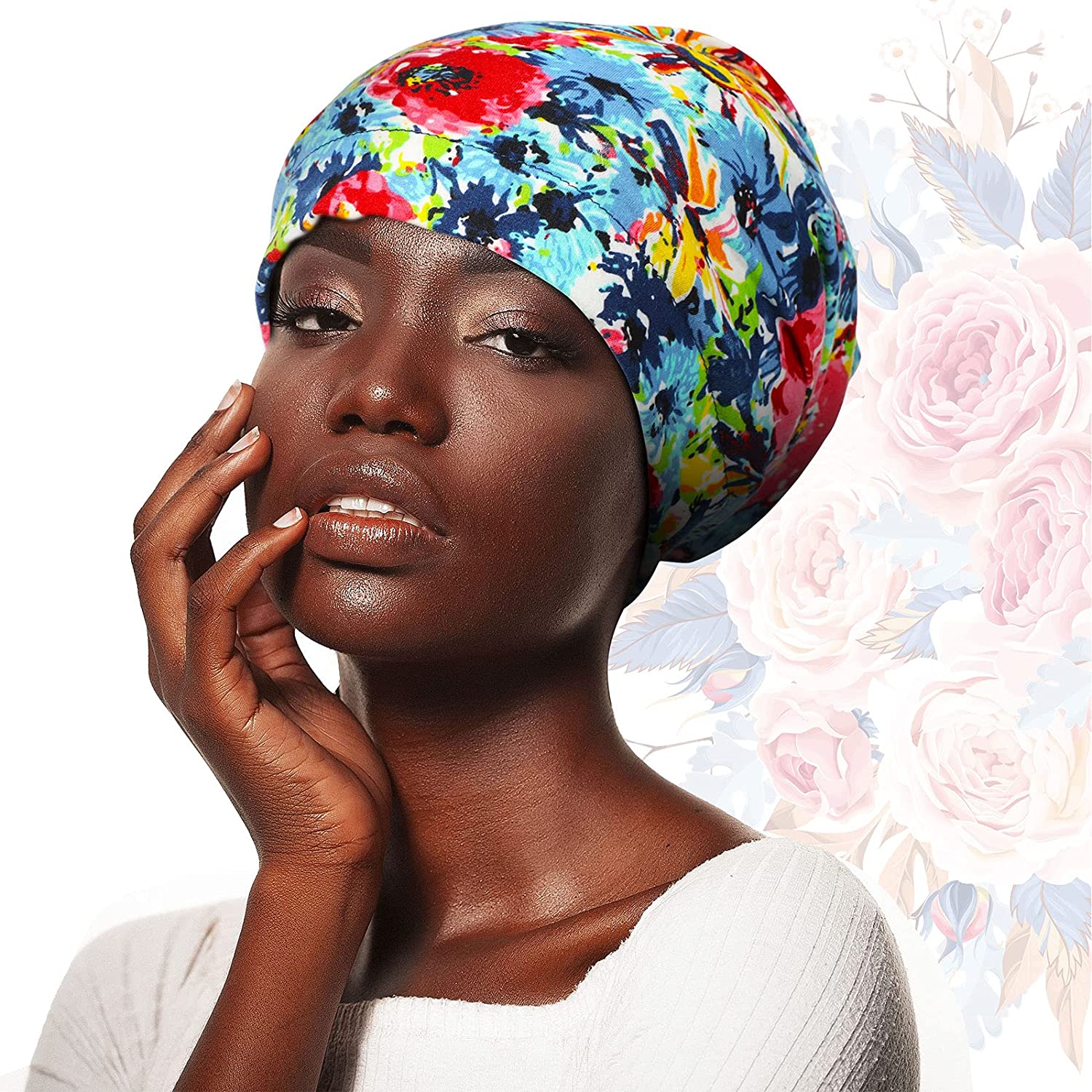 Cover Bonnet Slouchy Hat Curly Hair 