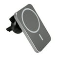 thumbnail image 4 of Cargador inalámbrico cuadrado de succión magnética de 15W, soporte para teléfono móvil para coche, carga rápida, gris, 4 of 5