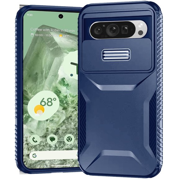 For Google Pixel 9 6.3inch Ultimate U Design Hybrid with Camera Window Covering - Dark Blue