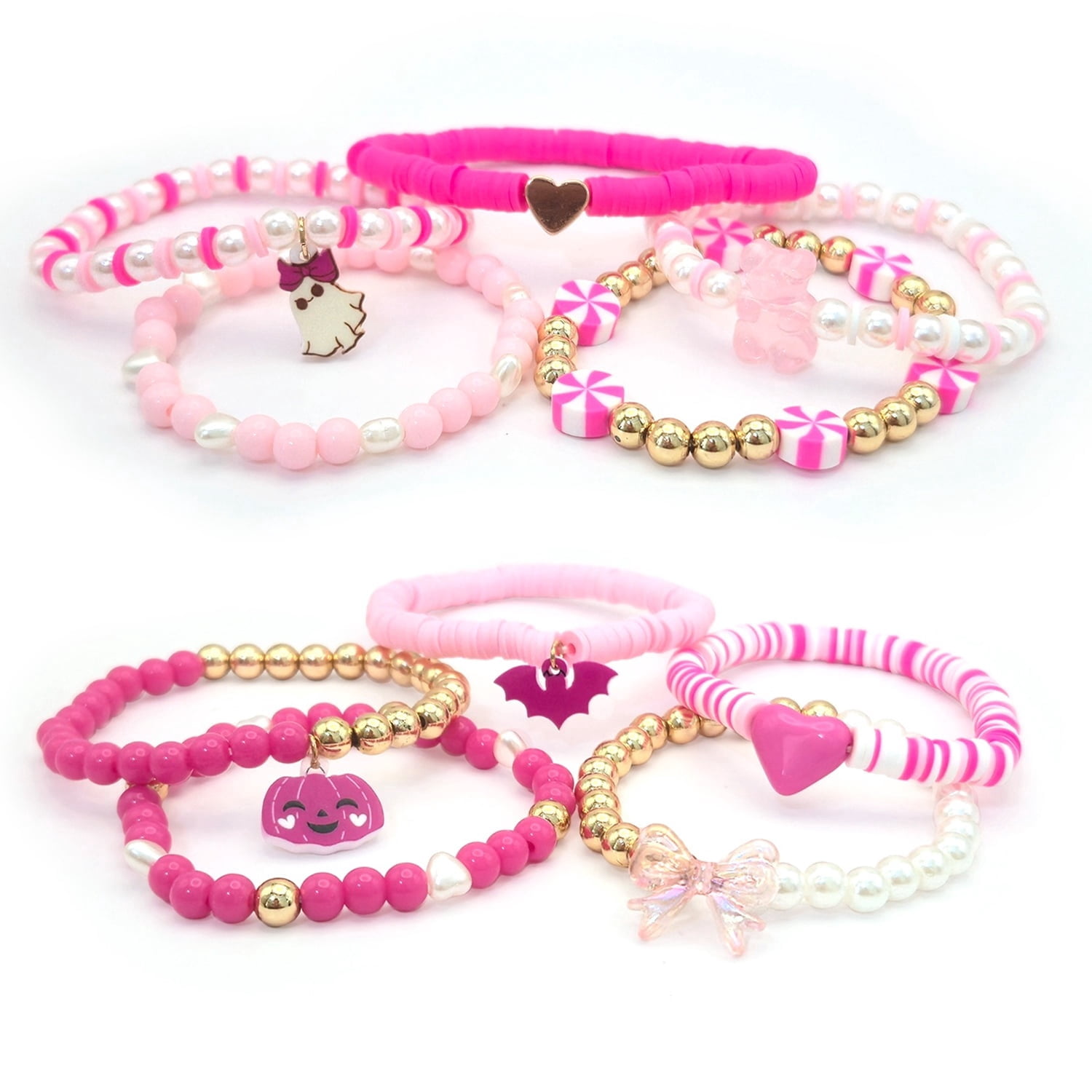 Friendship Bracelets Costume Accessory Set for Children, Pink, 10 Pieces, Halloween by Way To Celebrate