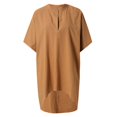 thumbnail image 3 of T-shirt à Manches Courtes Femmes Mode Été Décontracté en Vrac Col en V Manches Courtes Tops Solides Blouse, 3 of 6