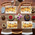 thumbnail image 4 of Modern Autumn Placemats for Office Restaurant Dining Table Deco - Heat-Resistant Leaves Pumpkins Sunflowers Mats Washable Plants Placemat - 6Pack 17.7"x13", 4 of 5