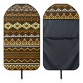 thumbnail image 6 of POLERO Brown Geometric Stripe Terry Cloth Car Seat Cover, Waterproof Stain Resistant Sweat Protector, Universal Fit for Sedan SUVs Cars, 6 of 7