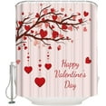 thumbnail image 5 of Valentines Shower Curtains Happy Valentine''s Day Waterproof Bath Curtain Love Heart Tree Branch Bathroom Curtain with Hooks Polyester Fabric Home Decoration 36x72inch, 5 of 6