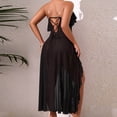 thumbnail image 5 of Blmnix Womens Nightgown Lightweight Nightgowns Sexy Nightgown Chemises Nightshirt Black Sleeveless Below-the-Knee V-Neck Summer Nightgowns for Women, 5 of 6