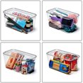 thumbnail image 2 of EZOWare 6 Pack Stackable Clear Refrigerator Organiser Bins with Lid, 2 of 5