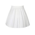thumbnail image 4 of Falda plisada de cintura alta para mujer Falda corta con estampado de letras laterales con cremallera XBTCLXEBCO Blanco, Chico, 4 of 6