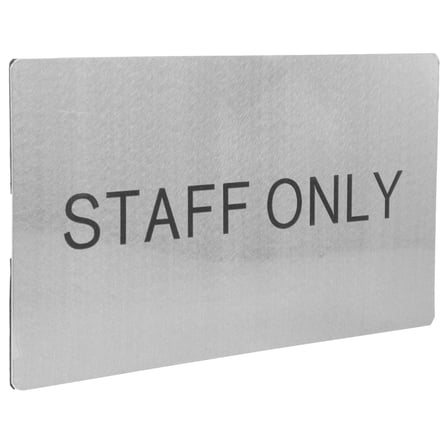 Topbathy Staff Only Sign Decor Office Door Sign Silver 1Pack