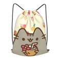 thumbnail image 1 of Pusheen The Cat Mochila Con Cordón Resistente Al Agua Bolsa De Cuerda De Moda Deportiva Sackpack Saco De Gimnasio Con Para Hombres Y Mujeres, 1 of 4