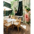 thumbnail image 5 of nqOlkjepod Outdoor Curtains for Patio Waterproof, Vintage Pink Floral Outdoor Privacy Panels Grommet, Birds Retro Mottled Middle Century Blackout Outside Curtains for Porch/Cabana 54"x95", 2 Panels, 5 of 8