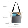 thumbnail image 3 of KLL Tote Bag for Women Cute Sunflower Blue Duck Print Shopping Grocery Reusable Bags for Office School Shopping Travel, 3 of 6