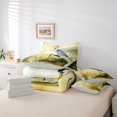 thumbnail image 6 of Erosebridal Watercolor Heron Animals 7-Piece King Bedding,Coastal Wildlife King Bed in a Bag,Yellow Blue,Light Gray Reversible, 6 of 7