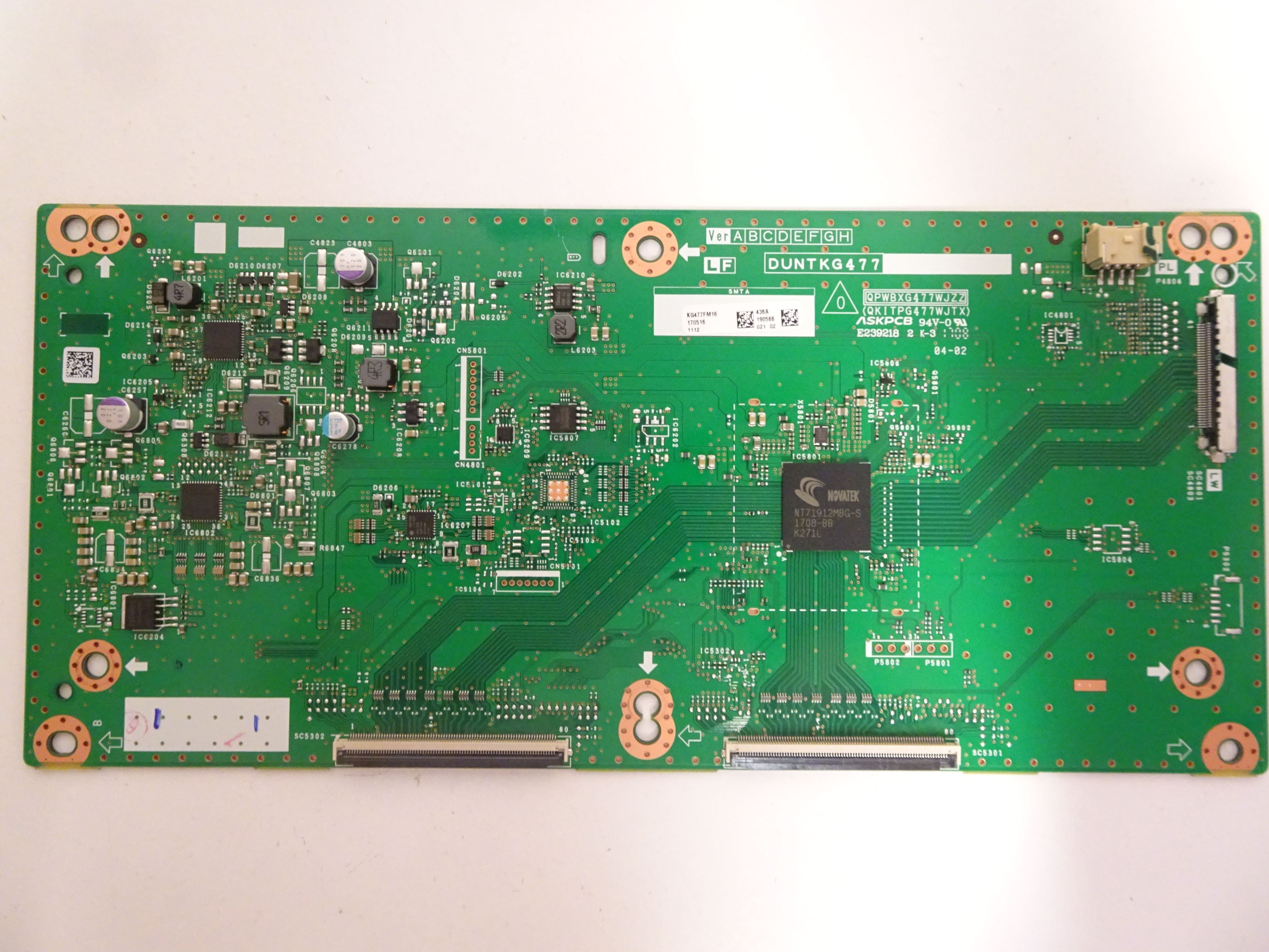 Sharp LC80LE661U TCon Board (KG477FM16) DUNTKG477FM16