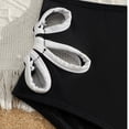 thumbnail image 5 of Avrnliq Girls Tankini Set, Modest High Waisted Two Piece Swimsuit with Floral Cutout, Square Neck Adjustable Straps, Blend for Girls 6-14, Black,Size 13 T, 5 of 9
