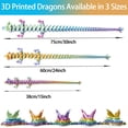 thumbnail image 2 of Dragon Toy FOTN, diseño de dragón de cristal impreso en 3D, 60 cm, arcoíris, 2 of 9