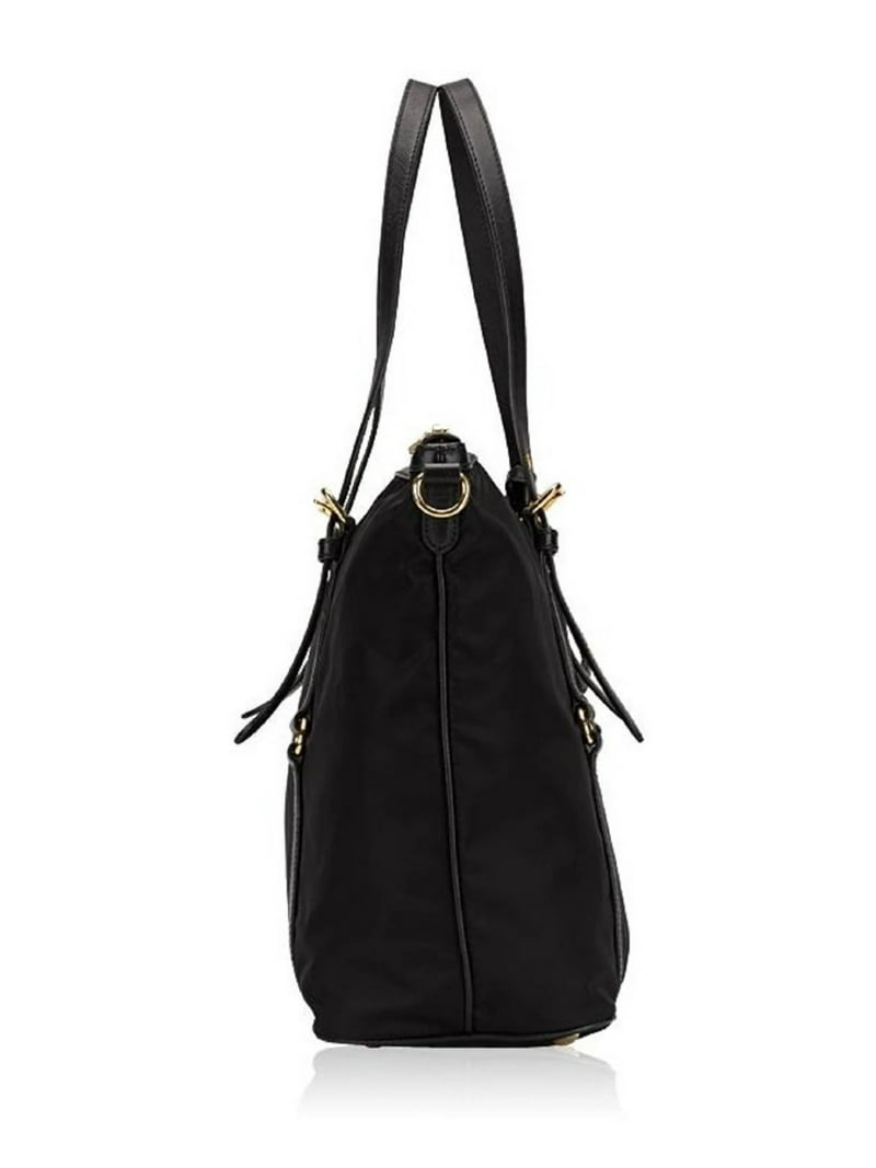 PRADA★セール！TESSUTO+SAFFIANナイロンバック1BG253 Prada Tessuto Nylon Saffiano Leather Black Top Zip Tote Bag