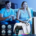 thumbnail image 6 of PS5 Controller Charger Station Compatible with PS5 Edge & Dual Controller, 9 Lightings PS5 Accessories Charging Station, PS 5 Dock Stand with LED Indicator & On-off Switch & Cable, 6 of 7