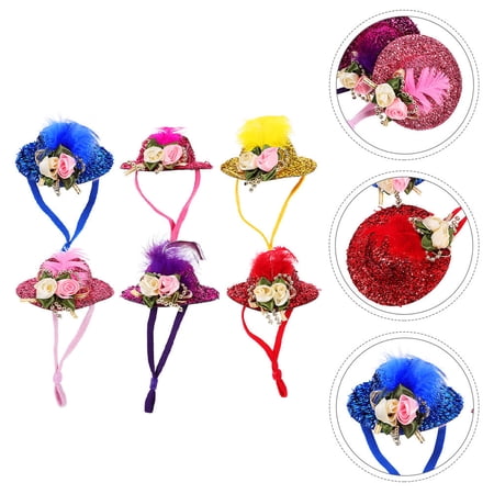 CTIRCHIU 12Pcs Funny Chicken Hat with Adjustable Strap for Pet Hen and Rooster